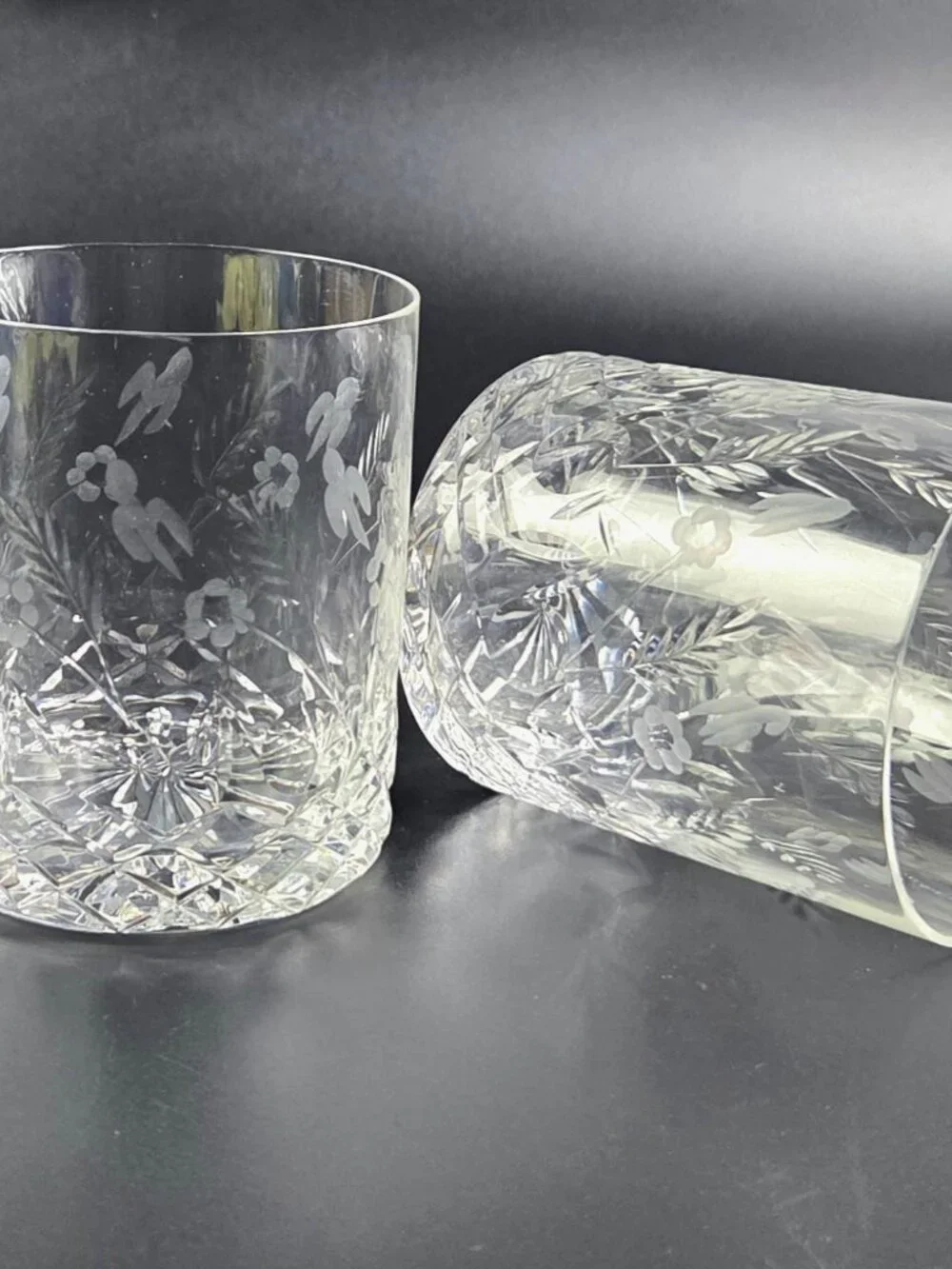 Vintage Rogaska Gallia - Double Old Fashioned Glasses - Set of 2 - Discontinued